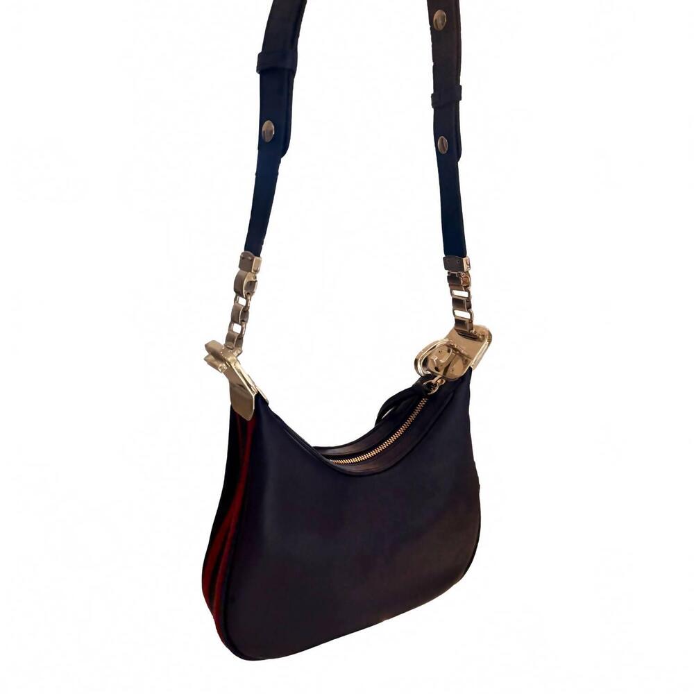 NEW GUCCI attaché small shoulder bag in navy - Picture 6 of 7